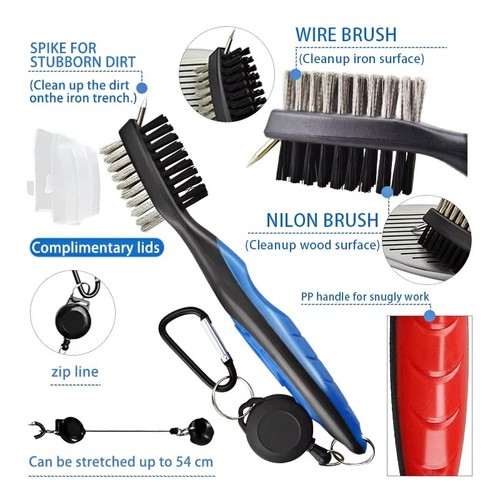 Golf club brush cleaner kit - brush,