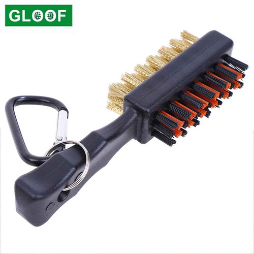 Golf club brush - brush, groove