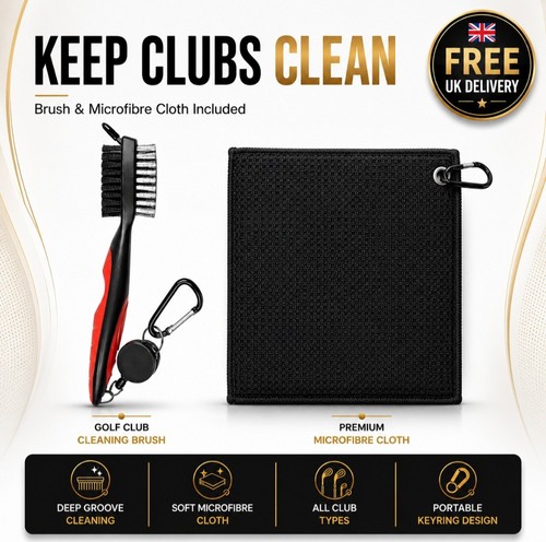 Golf club cleaning - club, brush